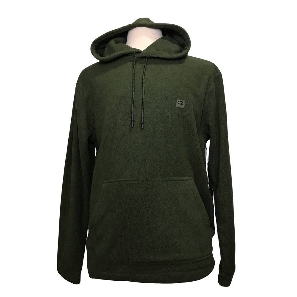 Billabong Furnace Fleece Hoodie Men’s Size M Color Green Kangaroo Pocket NWT - Picture 1 of 16